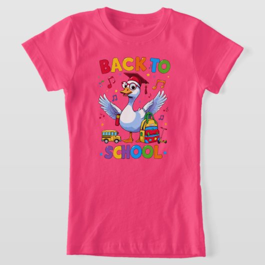 Back to School Goose – Colorful Fun T-Shirt Design (Ablage )