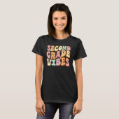 Back To School Groovy Second Grade Vibes 2nd Grade T-Shirt (Vorne ganz)
