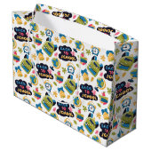 Back to School Große Geschenktüte (Rückseite Schrägansicht)