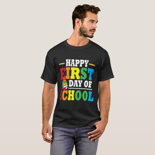 Back To School Happy First Day Of School Teacher S T-Shirt (Vorne ganz)