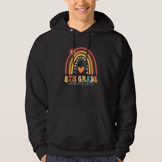 Back To School Hello Eighth Grade Teacher 8th Grad Hoodie (Vorderseite)