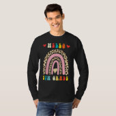 Back To School Hello Fifth 5th Grade Rainbow Leopa T-Shirt (Vorne ganz)
