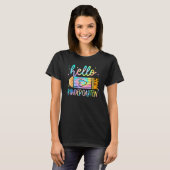 Back To School Hello Kindergarten Leopard Tie Dye  T-Shirt (Vorne ganz)