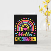 Back to School Hello Kindergarten Squad Teachers W Karte (Gelbe Blume)