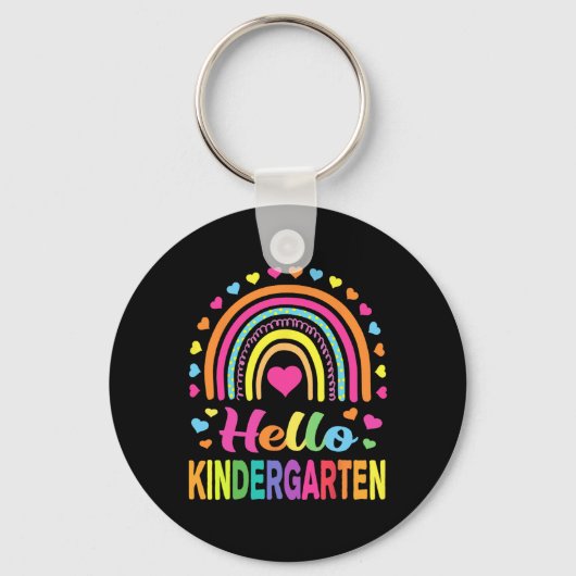 Back to School Hello Kindergarten Squad Teachers W Schlüsselanhänger (Vorderseite)