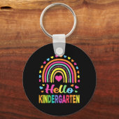 Back to School Hello Kindergarten Squad Teachers W Schlüsselanhänger (Rückseite)