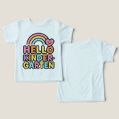 Back to School Hello Kindergarten Teacher Kids (Design Vorderseite & Rückseite)