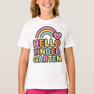 Back to School Hello Kindergarten Teacher Kids T-Shirt