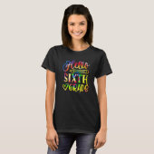 Back To School Hello Sixth Grade Tie Dye First Day T-Shirt (Vorne ganz)