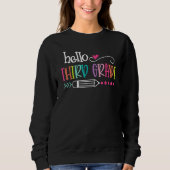 Back To School Hello Third 3rd Grade For Kids Boy  Sweatshirt (Vorderseite)