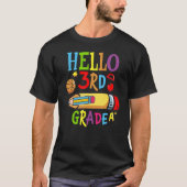 Back To School Hello Third 3rd Grade For Kids T-Shirt (Vorderseite)