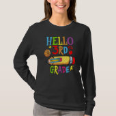 Back To School Hello Third 3rd Grade For Kids T-Shirt (Vorderseite)