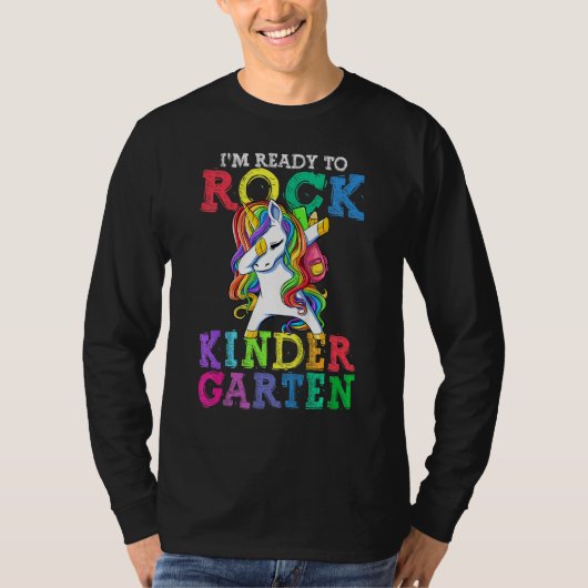 Back To School I m Ready To Rock Kindergarten Unic T-Shirt (Vorderseite)