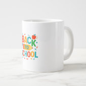 Back to School" Illustrated Pencil & Apple Coffee Jumbo-Tasse (Vorderseite Rechts)