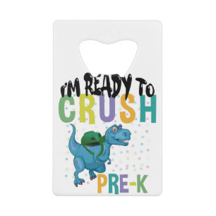 Back To School I'm Ready To Crush Pre-K Dinosaur Geldbeutel Flaschenöffner