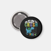Back To School I'm Ready To Crush Pre-K Dinosaur Magnet (Vorderseite/Rückseite)