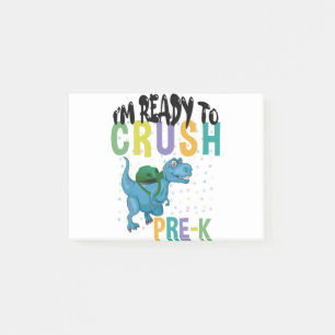 Back To School I'm Ready To Crush Pre-K Dinosaur Post-it Klebezettel