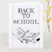 Back to School Karte (Gelbe Blume)