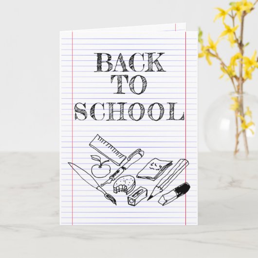 Back to School Karte (Gelbe Blume)