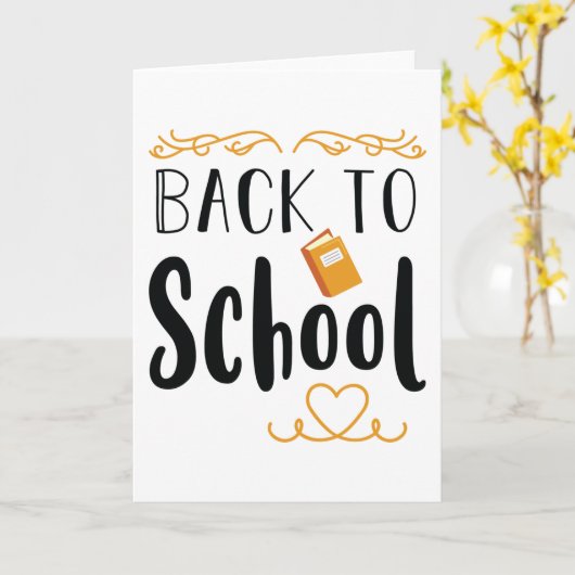 Back to School Karte (Gelbe Blume)