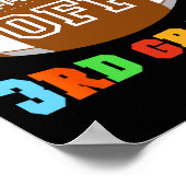 Back To School Kicking Off 3rd Grade Football Kids Poster (Ecke)