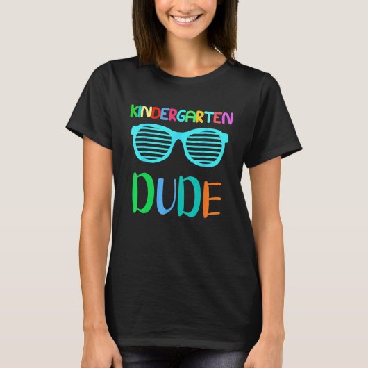 Back To School Kindergarten Dude Cool Sunglasses B T-Shirt (Vorderseite)