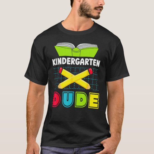 Back To School Kindergarten Dude Pencil Boys Kids T-Shirt (Vorderseite)