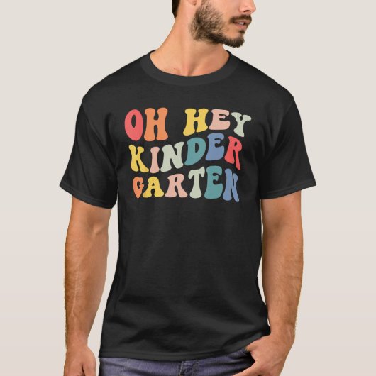 Back to School Kindergarten Garten Groovy Teacher T-Shirt (Vorderseite)