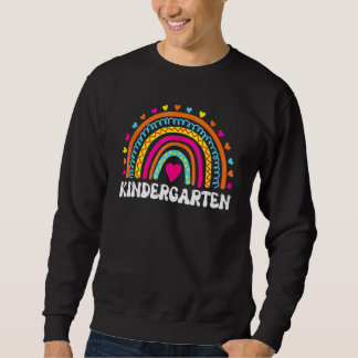 Back To School Kindergarten Squad Rainbow Teacher Sweatshirt
