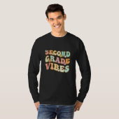Back To School Kindergarten Vibes Groovy Teacher W T-Shirt (Vorne ganz)