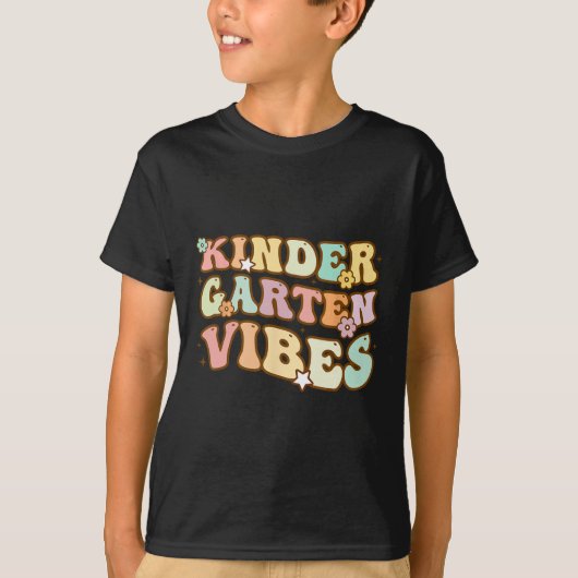 Back To School Kindergarten Vibes Retro Teacher Wo T-Shirt (Vorderseite)