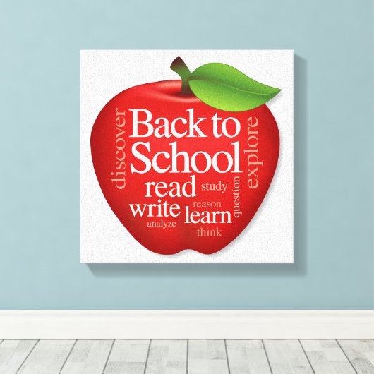 Back to School Leinwanddruck (Insitu (Holzboden))