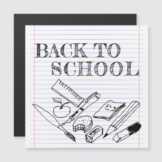 Back to School Magnetkarte (Vorne/Hinten)