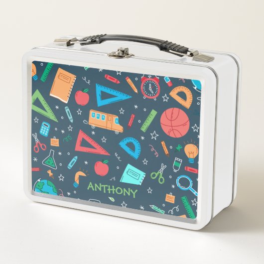 Back to School Metall Brotdose (Vorderseite)