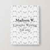 Back-to-School Minimal Line Pattern | Summer Button (Vorderseite)