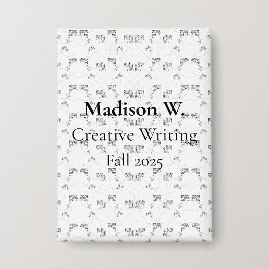 Back-to-School Minimal Line Pattern | Summer Button (Vorderseite)