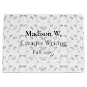 Back-to-School Minimal Line Pattern | Summer Große Geschenktüte (Vorderseite)