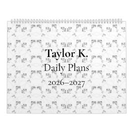 Back-to-School Minimal Line Pattern | Summer Kalender