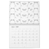 Back-to-School Minimal Line Pattern | Summer Kalender (Mär 2027)