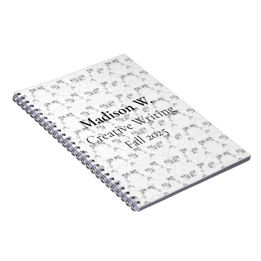 Back-to-School Minimal Line Pattern | Summer Notizblock (Rechte Seite)