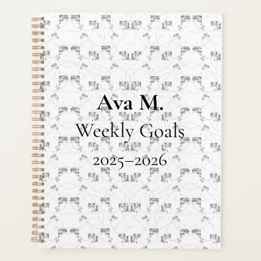 Back-to-School Minimal Line Pattern | Summer Planer (Vorderseite)