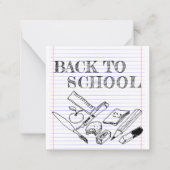 Back to School Mitteilungskarte (Vorderseite)