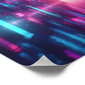 Back to School Neon Crystal City Lights Poster (Ecke)