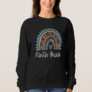 Back To School Ninth Grade Rainbow First Day Teach Sweatshirt