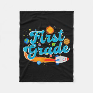 Back to school outer space teacher first grade fleecedecke