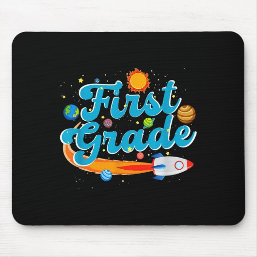 Back to school outer space teacher first grade mousepad (Vorne)