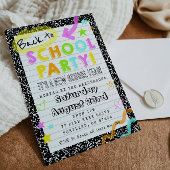 Back To School Party Invitation Einladung