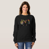 Back To School Peace Love First Grade 1st Grade Te Sweatshirt (Vorne ganz)