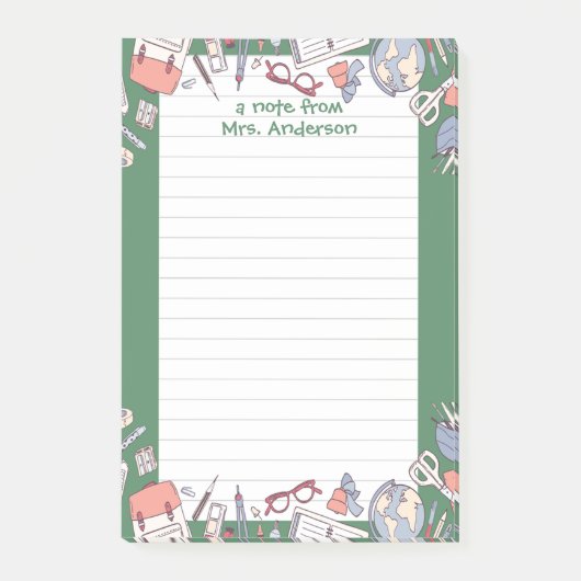 Back to School Post-it Klebezettel (Vorderseite)