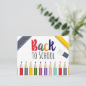 Back to School Postkarte (Stehend Vorderseite)